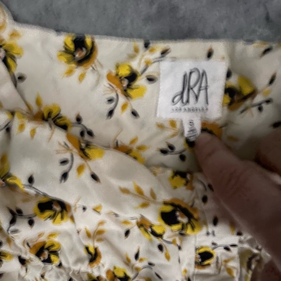 Anthropologie dRA Los Angeles Floral, yellow Dress midi - Picture 9 of 10